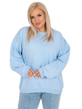 Gładka WYGODNA BLUZKA DAMSKA Plus Size - 3XL