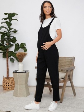 Комбинезон SIMPLE ДЛЯ МАТЕРИАЛОВ, ЧЕРНЫЙ, ДЛИННЫЕ РЕМНИ, SHEIN 40