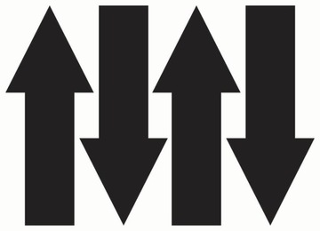 Naklejki STRZAŁKI 20cm 4szt _KOLORY