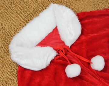 Świąteczna Cosplay Mikołaja peleryna pluszowa czapka z peleryną 55cm