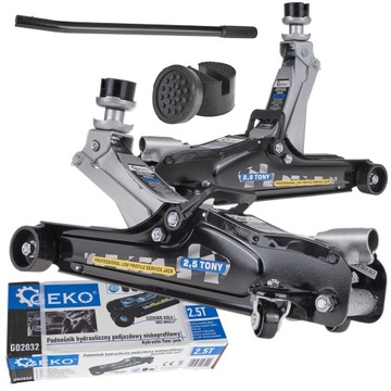PODNOŚNIK SAMOCHODOWY LEWAREK NISKOPROFILOWY 2,5T ŻABA GUMA STALOWE KOŁA