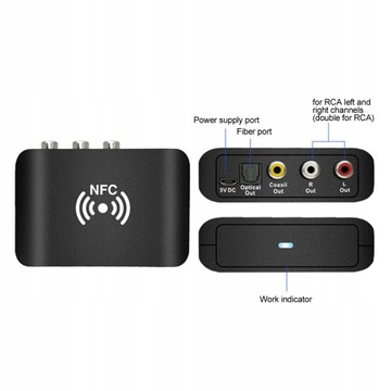 Odbiornik Bluetooth NFC APTX High Definition DAC