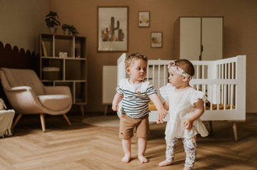 Meble Dziecięce Zestaw Mebli dla Dzieci Szafa Komoda Łóżeczko Biały SOFIE