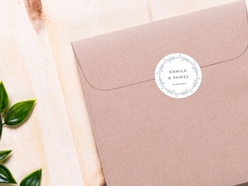 Naklejki ślubne Dziękujemy ślub 100 szt. wesele, Naklejki Personalizowane