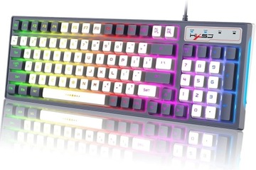 Klawiatura RGB Podświetlana Przewodowa Typ Azerty