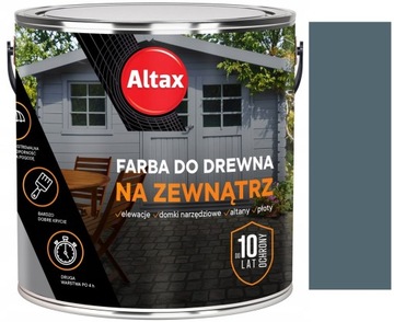 ALTAX FARBA DO DREWNA ANTRACYT PÓŁMAT 2.5L