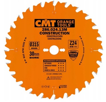 CMT PIŁA TARCZOWA DO DREWNA Z GWOŹDZIAMI 350X30