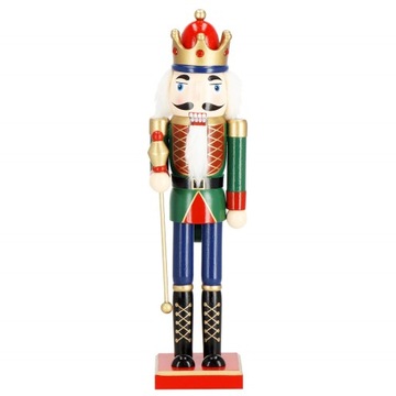DREWNIANY DZIADEK DO ORZECHÓW XXL 38cm PREMIUM figurka OZDOBA ŚWIĄTECZNA