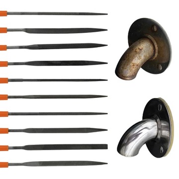 Pilniki do METALU, iglaki, stal C45, zestaw 10szt