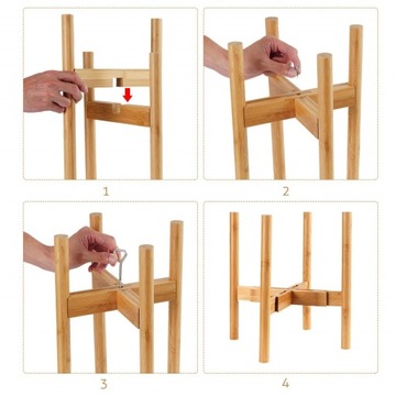 РЕГУЛИРУЕМАЯ ДЕРЕВЯННАЯ ПОДСТАВКА ДЛЯ ЦВЕТОВ ДЛЯ РАСТЕНИЙ - Идеально подходит для дома