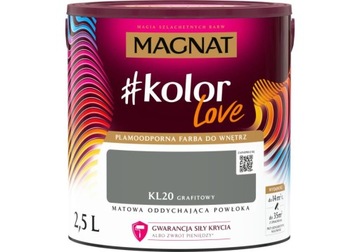 Farba plamoodporna #kolorLove grafitowy 2,5 L MAGN