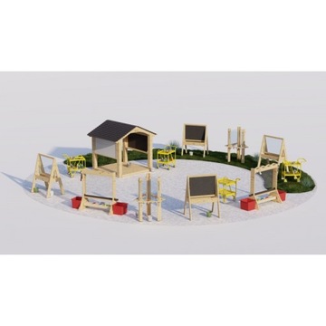 CLASSIC WORLD EDU Набор двусторонний мольберт для рисования на доске с насосом