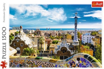 Puzzle 1500 elementów. Park Guell, Barcelona