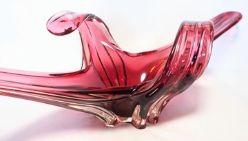 БОЛЬШАЯ ТАРЕЛКА МУРАНО 62 СМ! РОЗОВАЯ ИТАЛИЯ 2,96 КГ