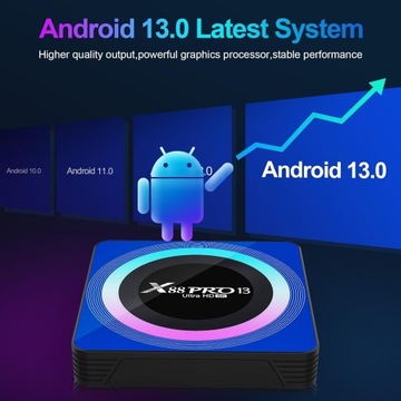 Android TV Box 13, X88 Pro 13 Android Box 4 ГБ ОЗУ 32 ГБ ПЗУ RK3528