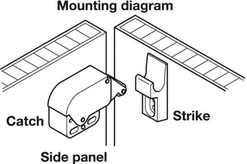 Защелка замка мебельного шкафа защелка
