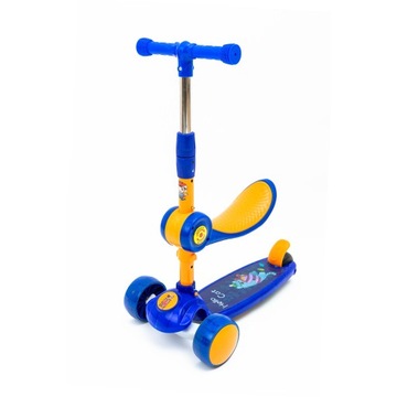 ТРЕХКОЛЕСНЫЙ БАЛАНСИРОВОЧНЫЙ САМОКАТ С СИДЕНЬЕМ, СВЕТЯЩИМСЯ КОЛЕСАМИ