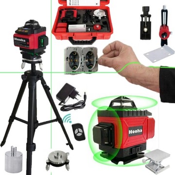 POZIOMICA LASEROWA 360 PŁASZCZYZNOWA 4D LASER KRZYŻOWY PRO ZIELONY DEKO