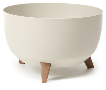 Чаша ROMA fi290 цветочный горшок из белых ламелей