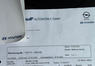 Hyundai i40 Kombi Facelifting 1.6 GDI 135KM 2017 Hyundai i40 Lift 1,6 135KM KLIMATYZACJA LED Bezwypadkowy Serwis SUPER, zdjęcie 27