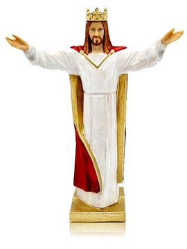 Figurka Chrystus Król 18 cm RĘCZNIE MALOWANA