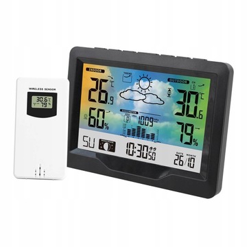 Stacje pogodowe LCD Temperatura Wilgotność