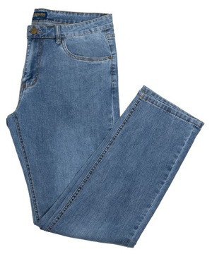 Spodnie jeansy jasno-niebieskie BAWEŁNIANE ELASTYCZNE DŻINSY LETNIE W36