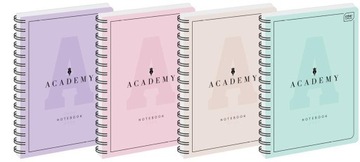 KOŁOZESZYT B5/100K KRATKA ACADEMY PASTEL (5SZT)