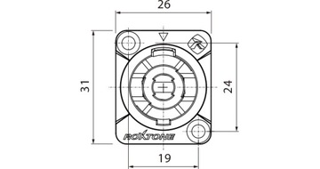 4-контактная розетка SPEAKON для динамиков ROXTONE RS4MD-T
