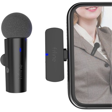 БЕСПРОВОДНОЙ МИКРОФОН TIE 2,4 ГГц USB-C МИКРОПОРТ ДЛЯ Android IPHONE