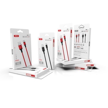 XO kabel NB143 USB - microUSB 1,0 m 2,4A czarny wytrzymały nylonowy