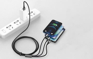 МНОГОФУНКЦИОНАЛЬНЫЙ КАБЕЛЬ BASEUS 3В1 MICRO USB/USB-C/LIGHTNING 3,5А 1,5М