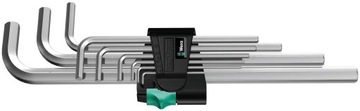 WERA Набор хромированных шестигранных ключей + подставка + магнетизер