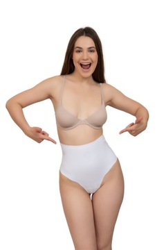 GŁADKIE Stringi KORYGUJĄCE wyszczuplające SUPER TALIA BIELIZNA MODELUJĄCA