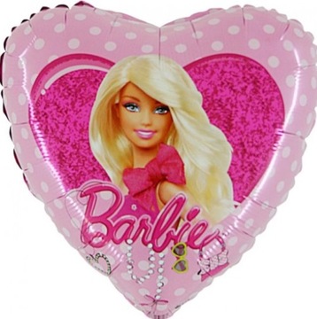 Balon Foliowy Serce lalka BARBIE 45 cm