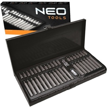 ZESTAW KOŃCÓWEK WKRĘTAKOWYCH BITY TORX SPLINE HEX 40szt 06-107 NEO TOOLS