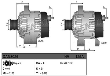 ALTERNÁTOR DENSO DAN3026