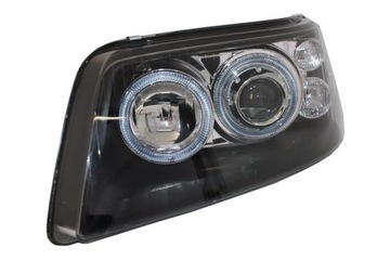 ЧЕРНЫЕ фары с АНГЕЛЬСКИМ ГЛАЗАМИ для VW T5 2003-2009 гг.