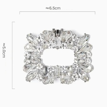 ПРЯЖКА узор МОРОЗ серебро серебряная туфелька ДЕКОРАЦИЯ БРОШЬ клипса