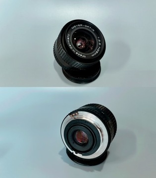 Зеркальная камера Praktica BX20 + Meyer Optik 2.8 28 мм, вид объектива