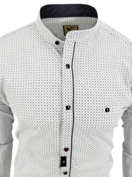МУЖСКАЯ БЕЛАЯ РУБАШКА С УЗОРОМ [SDN 697] РАЗМЕР: XL 43/44