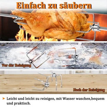 UISEBRT 2 szt. zaciski do mięsa, zaciski do mięsa, grill, szaszłyk z rożna