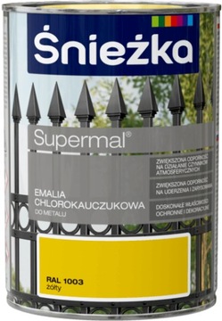 ŚNIEŻKA EMALIA CHLOROKAUCZUK ŻÓŁTY POŁYSK 0,9L