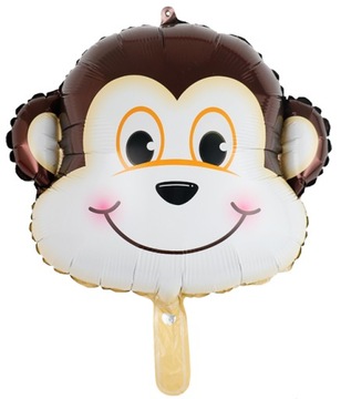 Balon foliowy MAŁPKA małpa zwierzęta safari ZOO urodziny 61cm roczek wild