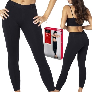 Leginsy damskie Spodnie Black Gatta, czarne, M