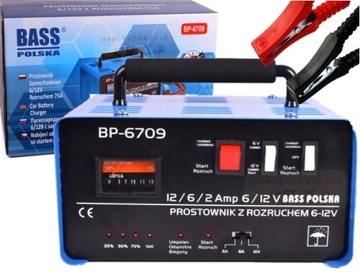 BASS POLSKA PROSTOWNIK 6/12V 12A ROZRUCH 75A BOOSTER