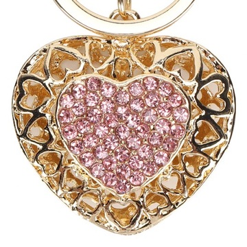 Брелок для ключей со стразами «Любовное сердце», аксессуары на 68-й день рождения