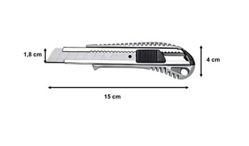 NÓŻ DO TAPET METALOWY NOŻYK TAPECIAK OSTRZA WYMIENNE ŁAMANE 18mm