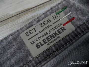 DIESEL SLEENKER SLIM RURKI SPODNIE JEANS 32/32 p86