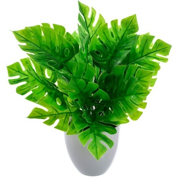 MONSTERA SZTUCZNY KWIAT DONICA OZDOBA STROIK 35 CM